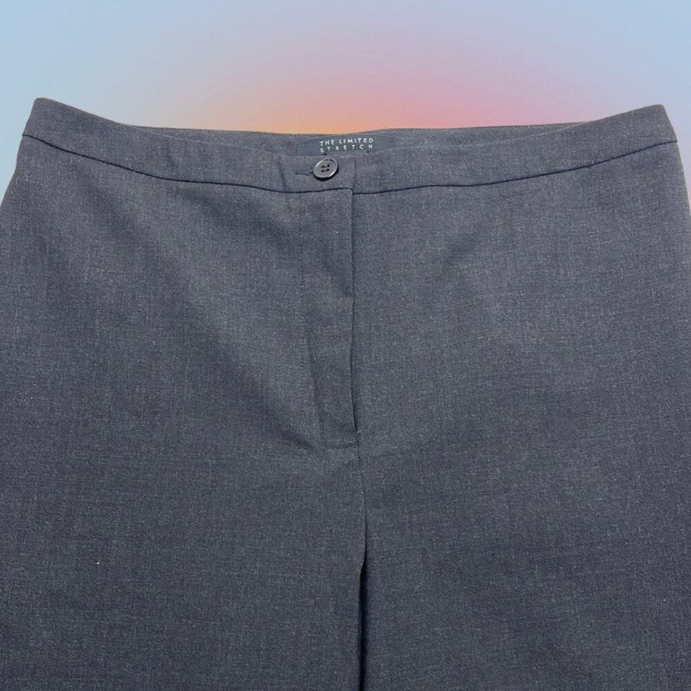 THE LIMITED Women’s 8 Charcoal Gray Black Flare Leg Lightweight Wool Pant